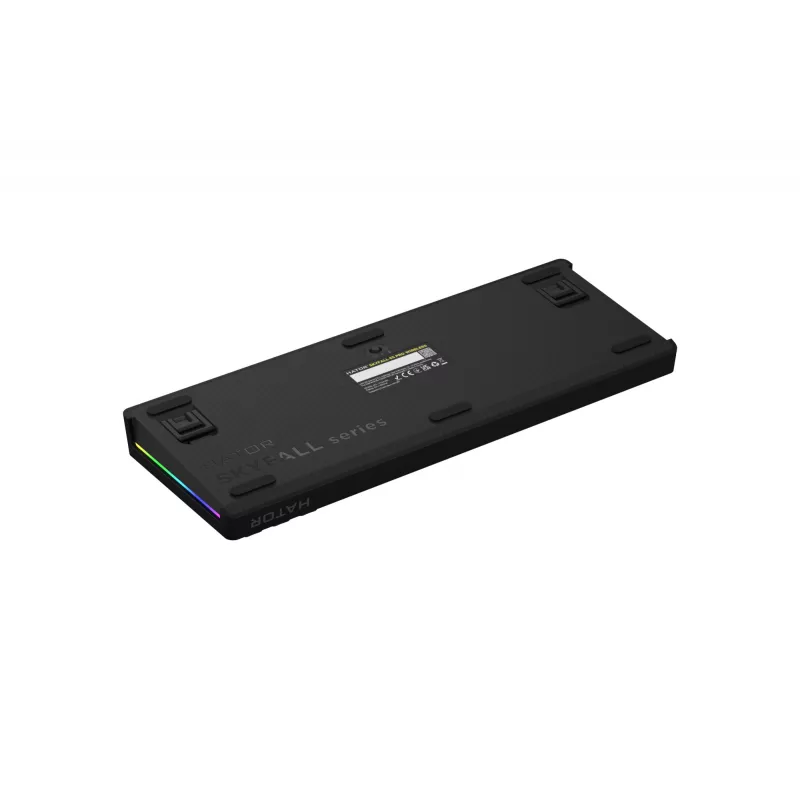 HATOR Skyfall Pro Wireless 65 tastatūra Spēlēm USB + RF Wireless + Bluetooth QWERTY US angļu Melna, Pelēka