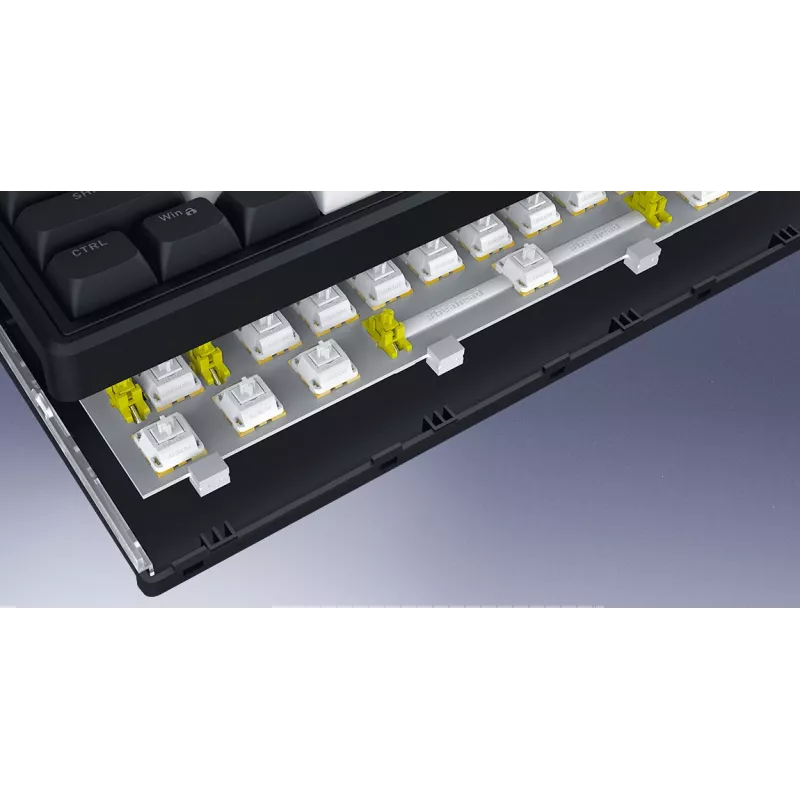 HATOR Skyfall Pro Wireless 65 tastatūra Spēlēm USB + RF Wireless + Bluetooth QWERTY US angļu Melna, Pelēka