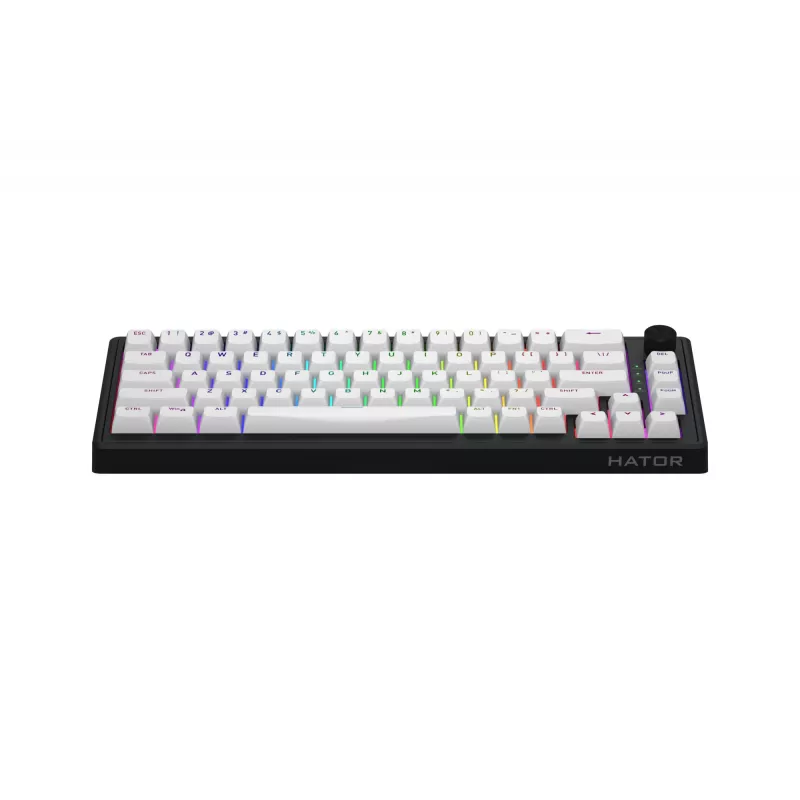 HATOR Skyfall 65 MAG ULTRA 8K tastatūra Spēļu USB QWERTY US angļu Melns, Balts