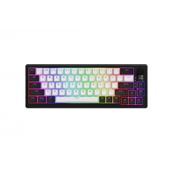 HATOR Skyfall 65 MAG ULTIMA 8K bezvadu tastatūra Spēlēm USB + RF Wireless + Bluetooth QWERTY US angļu Melns, Balts