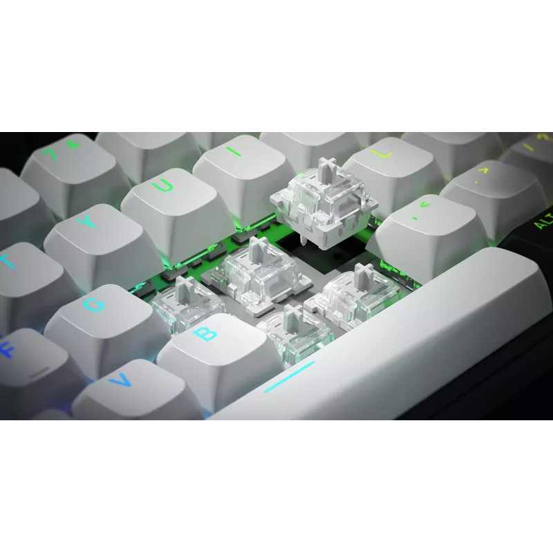 HATOR Skyfall 65 MAG ULTIMA 8K bezvadu tastatūra Spēlēm USB + RF Wireless + Bluetooth QWERTY US angļu Melns, Balts