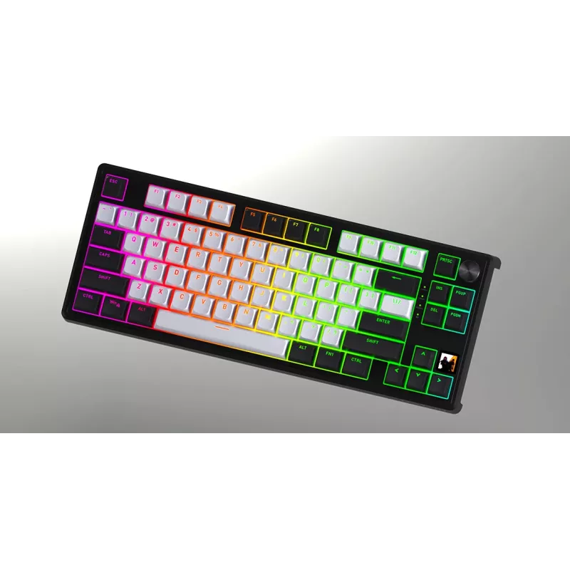 HATOR Skyfall 65 MAG ULTIMA 8K bezvadu tastatūra Spēlēm USB + RF Wireless + Bluetooth QWERTY US angļu Melns, Balts