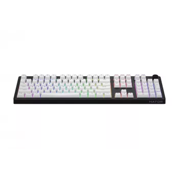 HATOR Skyfall Wireless 100 tastatūra Spēlēm USB + RF Wireless + Bluetooth QWERTY US angļu Melna, Balta