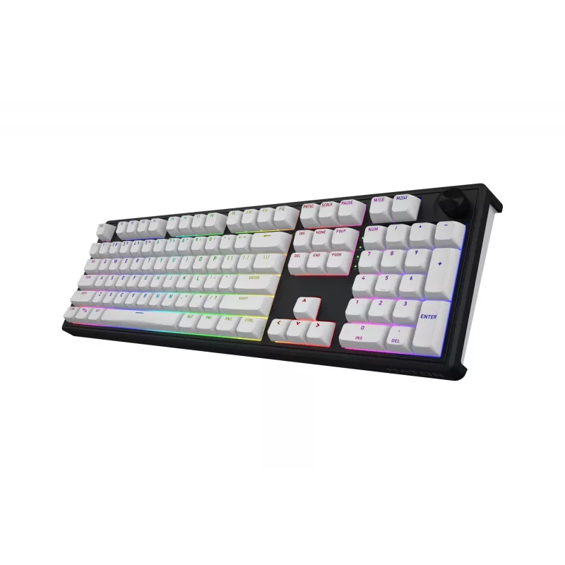 HATOR Skyfall Wireless 100 tastatūra Spēlēm USB + RF Wireless + Bluetooth QWERTY US angļu Melna, Balta