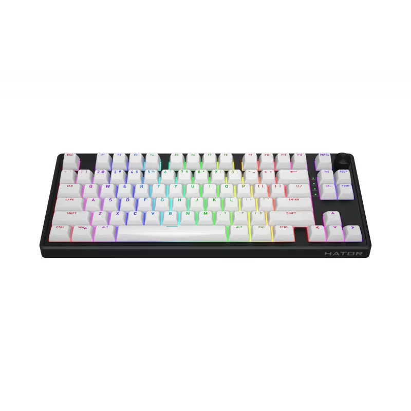 HATOR Skyfall 80 MAG ULTRA 8K klaviatūra Gaming USB QWERTY US angļu valoda melna, balta