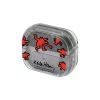Macinš Samsung Keith Haring Slickback Galaxy Buds3 Pro austiņām, sarkana caurspīdīga