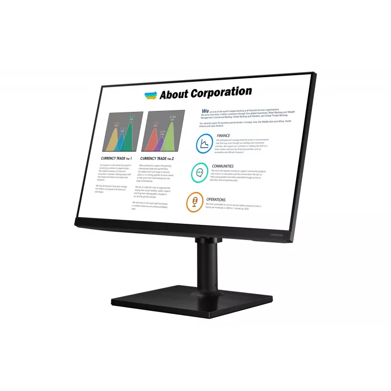 Samsung T45F datora monitors 68.6 cm (27 collas) 1920 x 1080 pikseļi Full HD LED melns