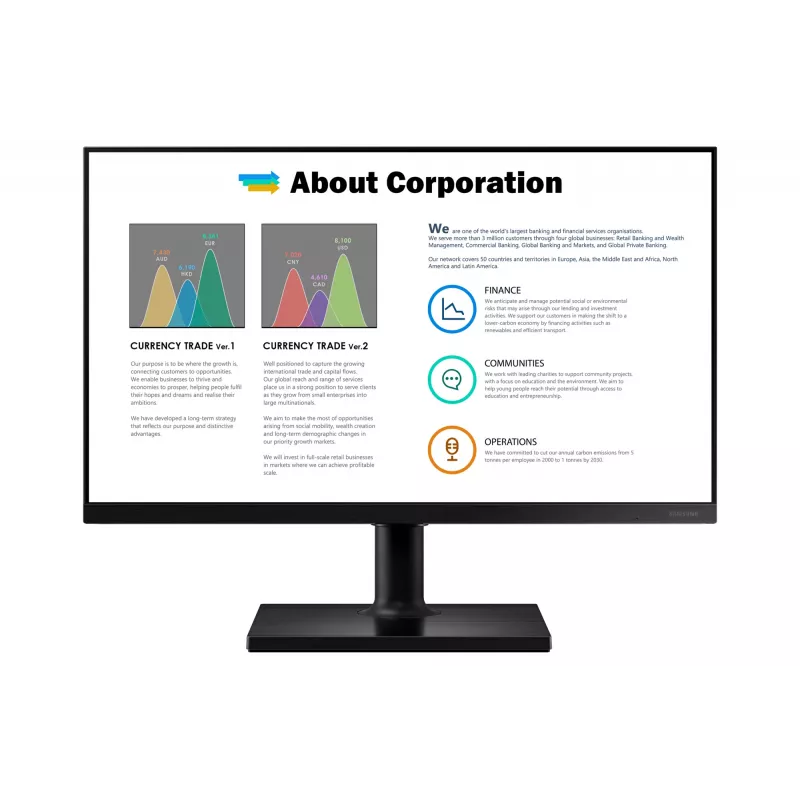 Samsung T45F datora monitors 68.6 cm (27 collas) 1920 x 1080 pikseļi Full HD LED melns