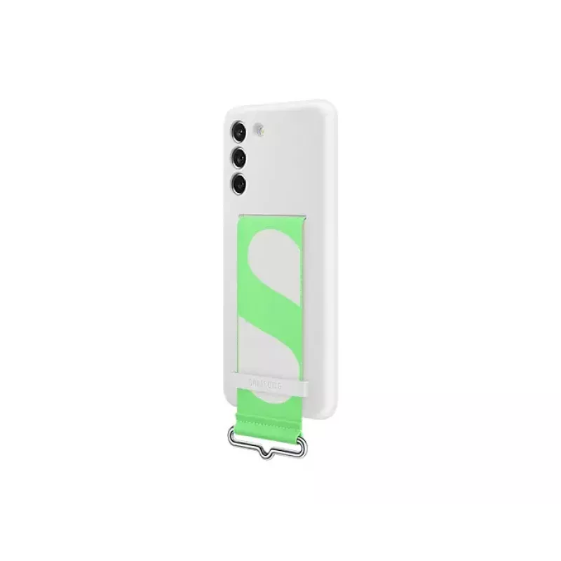 Samsung Silicone aizmugurējais vāciņš ar Strap balta Samsung Galaxy S21 FE