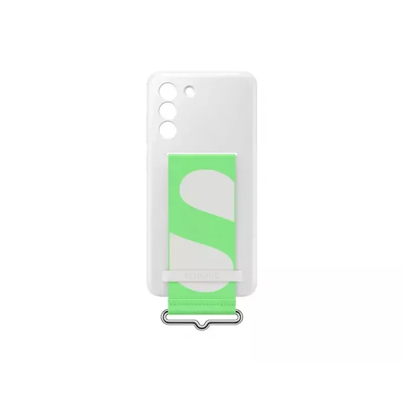 Samsung Silicone aizmugurējais vāciņš ar Strap balta Samsung Galaxy S21 FE