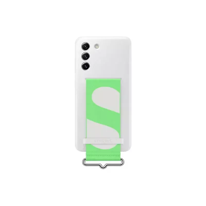 Samsung Silicone aizmugurējais vāciņš ar Strap balta Samsung Galaxy S21 FE