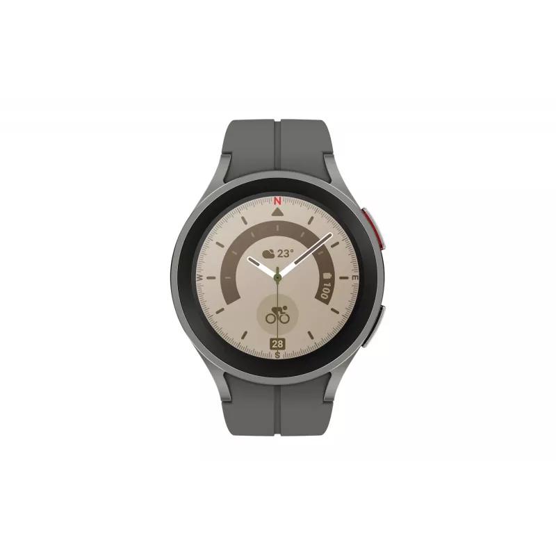 Samsung Galaxy Watch5 Pro 3.56 cm (1.4 collas) OLED 45 mm Digitālais 450 x 450 pikseļi Skārienekrāns Titāns Wi-Fi GPS (satelīts)