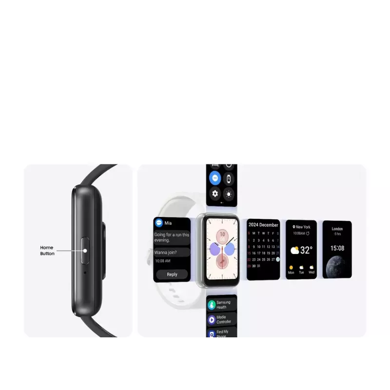 Samsung Galaxy Fit3 4.06 cm (1.6 inch) AMOLED 40 mm Digital 256 x 402 pixelu skārienjūtīgs displejs Pelēks