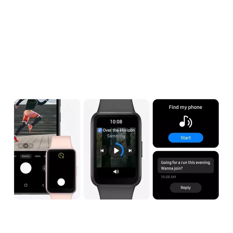 Samsung Galaxy Fit3 4.06 cm (1.6 inch) AMOLED 40 mm Digital 256 x 402 pixelu skārienjūtīgs displejs Pelēks