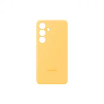 Samsung Galaxy S24 dzeltens silikona vāciņš, vienkrāsains, cieši pieguļošs