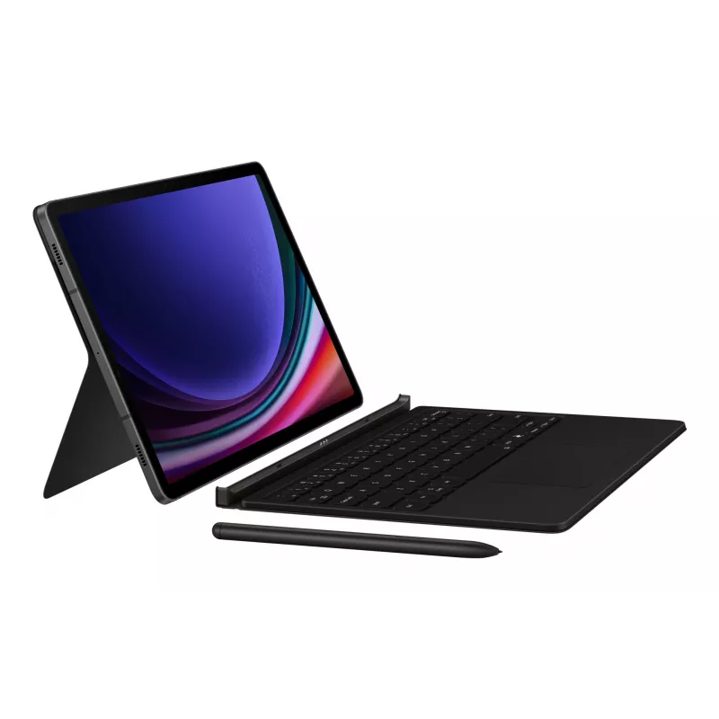 tastatūra Samsung EF-DX725 Nordic Pogo Pin Melns Touchpad