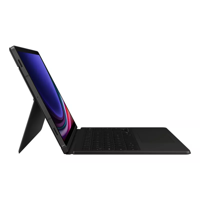 tastatūra Samsung EF-DX725 Nordic Pogo Pin Melns Touchpad