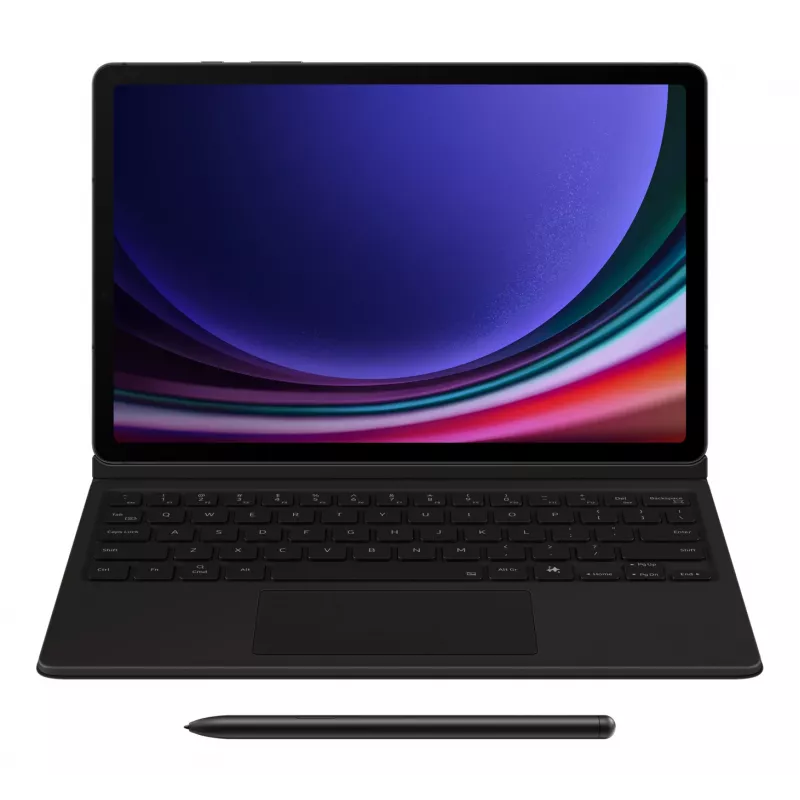 tastatūra Samsung EF-DX725 Nordic Pogo Pin Melns Touchpad