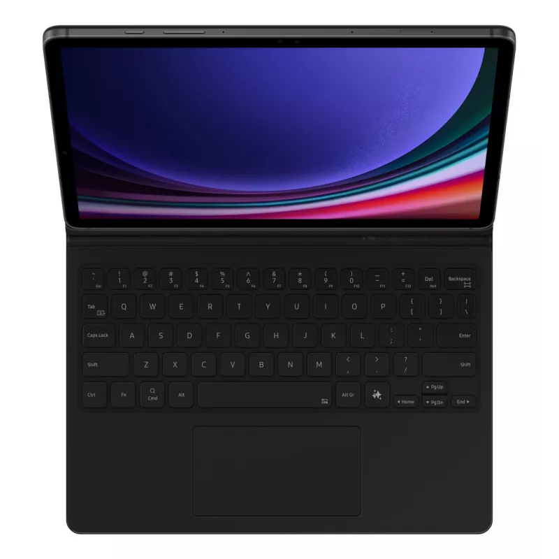 tastatūra Samsung EF-DX725 Nordic Pogo Pin Melns Touchpad