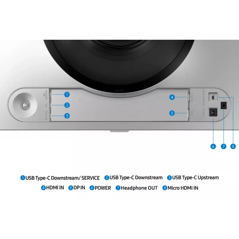 Samsung G91SD datoru monitors 124,5 cm (49 collas) 5120 x 1440 pikseļi Dual QHD OLED Sudraba