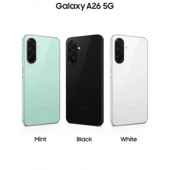 Samsung Galaxy A26 17 cm (6.7 collas) Hybrid Dual SIM Android 15 5G USB Type-C 8 GB 256 GB 5000 mAh Melns