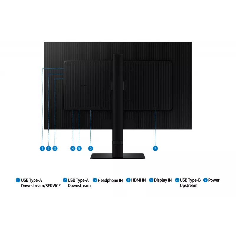 Samsung S60UD datora monitors 68.6 cm (27 collas) 2560 x 1440 pikseļi Quad HD LCD melns
