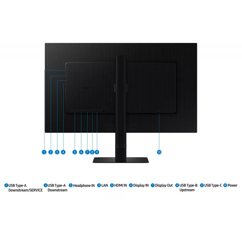 Samsung S60UD datora monitors 68,6 cm (27 collas) 2560 x 1440 pikseļi Quad HD LCD melns
