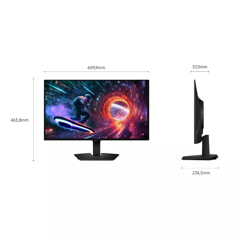 Samsung G50F datora monitors 68,6 cm (27 collas) 2560 x 1440 pikseļi Quad HD OLED melns