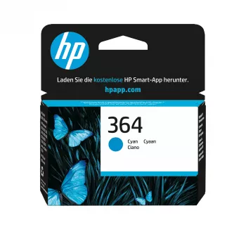 HP 364 ciāna oriģinālā tintes kasetne, ciāna, 1 gab., 300 lappuses