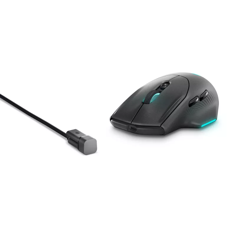 Alienware AW620M pele Spēlēm Labās rokas RF Bezvadu + USB Type-C Optiskā 26000 DPI