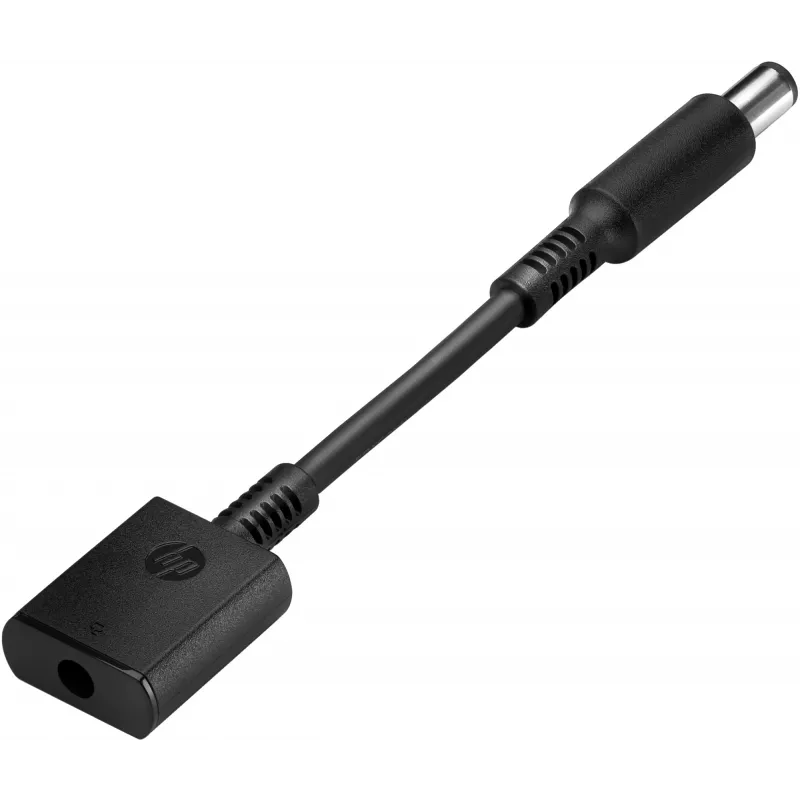HP 7,4 mm uz 4,5 līdzstrāvas pārejas savienotājs, melns, vīrišķais, sievišķais, 90°, HP CO06XL, Biznesa