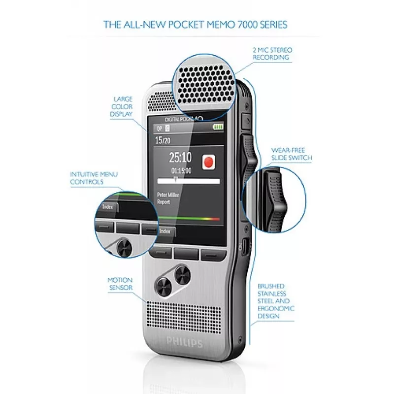 Philips DPM 7200 Flash karte, nerūsējošais tērauds