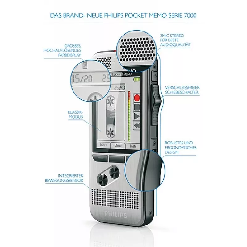 Philips DPM 7200 Flash karte, nerūsējošais tērauds