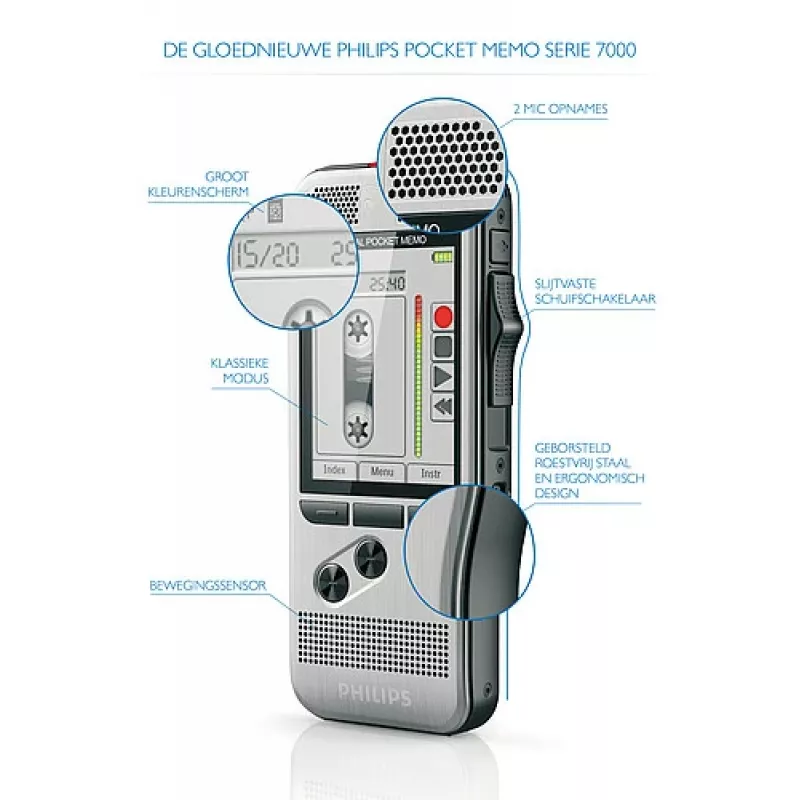 Philips DPM 7200 Flash karte, nerūsējošais tērauds