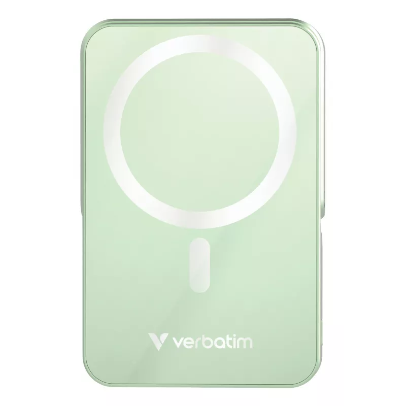 Verbatim Charge 'n' Go Magnētiskais bezvadu ārējais akumulators ar statīvu - 10000 mAh Zaļš