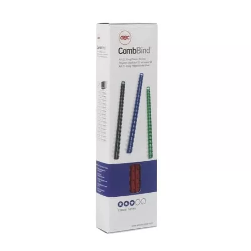 GBC CombBind iesiešanas ķemmes 14 mm A4 21R, zila, 125 lapas, polivinilhlorīds (PVC), A4, 100 gab.