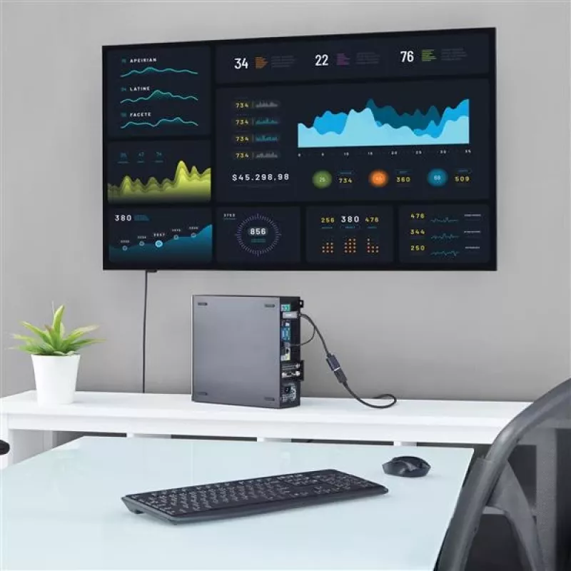 StarTech.com HDMI–DisplayPort adapteris – 4K 30 Hz, 3840 x 2160 pikseļi, 1080p, 720p, 120 Hz, melns, MegaChips – STDP2600, aktīvais video pārveidotājs