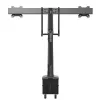 StarTech.com galda stiprinājuma dubultā monitora svira - ergonomiska dubultā monitora VESA stiprinājums 32 collu (17.6 lb) displejiem - šķērsstieņa rokturis sinhronizētai pilnai kustībai - augstumā regulējama - C-skava/stiprinājums caurumā