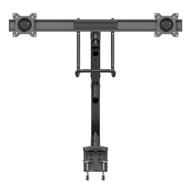 StarTech.com galda stiprinājuma dubultā monitora svira - ergonomiska dubultā monitora VESA stiprinājums 32 collu (17.6 lb) displejiem - šķērsstieņa rokturis sinhronizētai pilnai kustībai - augstumā regulējama - C-skava/stiprinājums caurumā