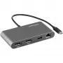 StarTech.com Dual-Monitor Thunderbolt Mini Dock, 4K 60Hz DisplayPort, bezvadu centrmezgls operētājsistēmām Windows un Mac, Gigabit Ethernet, 1x USB-A (USB 5Gbps), 11 collu (28 cm) kabelis
