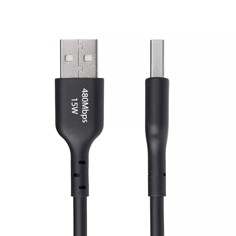 StarTech.com 3m (9,8 pēdas) USB-A uz USB-C uzlādes kabelis, uzlāde un sinhronizācija, 3A, USB 2.0, TPE apvalks - melns USB uzlādes vads