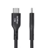 StarTech.com 3m (9,8 pēdas) USB-A uz USB-C uzlādes kabelis, uzlāde un sinhronizācija, 3A, USB 2.0, TPE apvalks - melns USB uzlādes vads