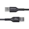 StarTech.com 3m (9,8 pēdas) USB-A uz USB-C uzlādes kabelis, uzlāde un sinhronizācija, 3A, USB 2.0, TPE apvalks - melns USB uzlādes vads