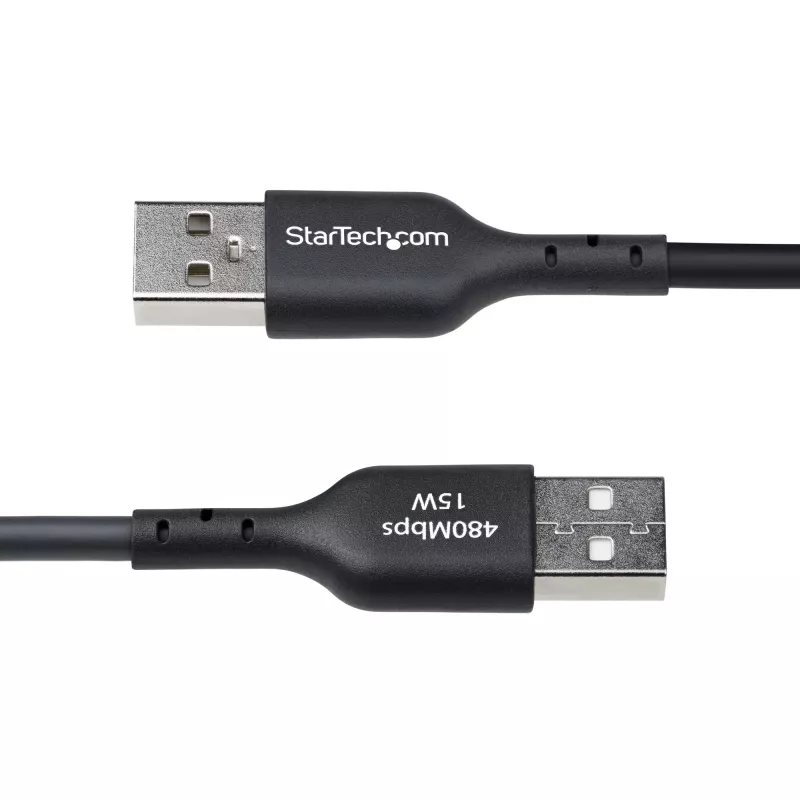 StarTech.com 3m (9,8 pēdas) USB-A uz USB-C uzlādes kabelis, uzlāde un sinhronizācija, 3A, USB 2.0, TPE apvalks - melns USB uzlādes vads