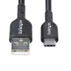 StarTech.com 3m (9,8 pēdas) USB-A uz USB-C uzlādes kabelis, uzlāde un sinhronizācija, 3A, USB 2.0, TPE apvalks - melns USB uzlādes vads