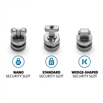 Kensington ClickSafe Universal Slots Security Anchors Kit, Enkurs, Nerūsējošais tērauds, 3 gab., 31 g, 115 mm, 85 mm