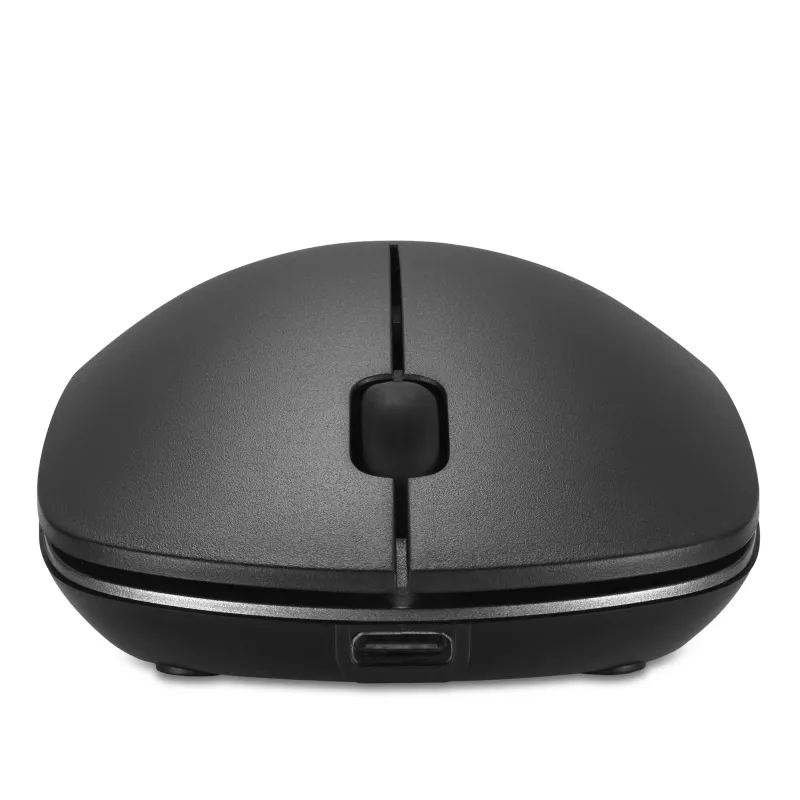 Kensington MY230 EQ uzlādējamā pele – bezvadu – vidēja izmēra, piemērota abām rokām, RF bezvadu + Bluetooth, 1200 DPI, melna