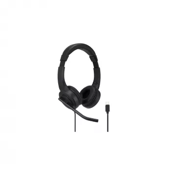 Kensington H1000 USB-C On-Ear austiņas, vadu, zvani/mūzika, 20 - 20000 Hz, 190 g, austiņas, melns