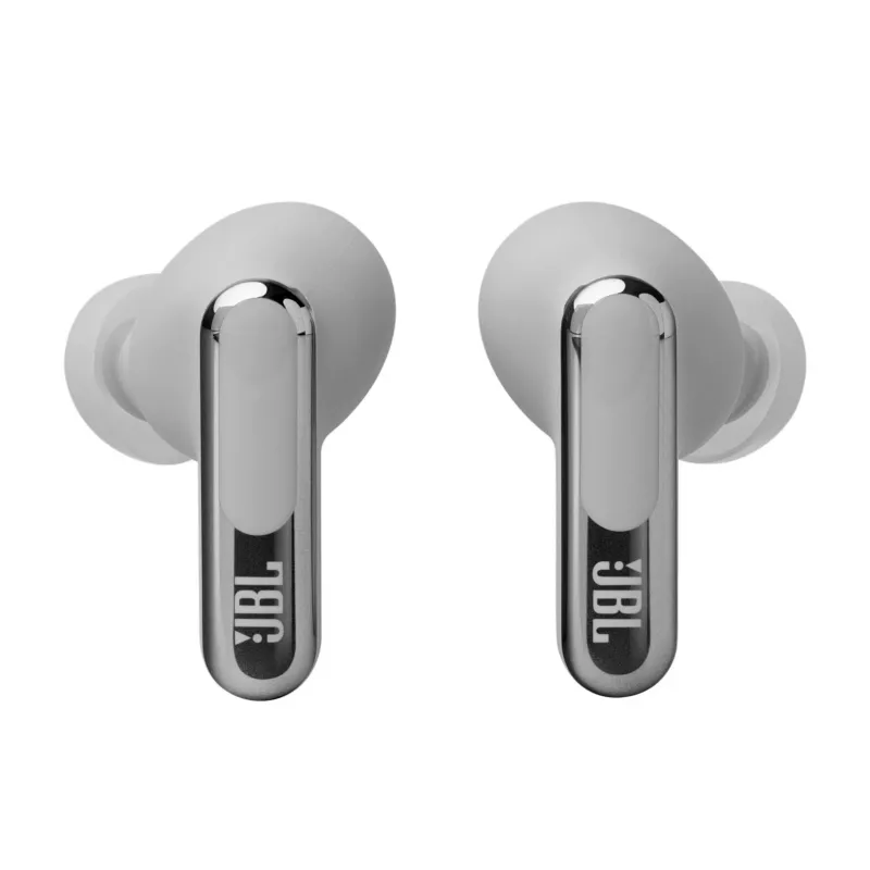 JBL Live Beam 3 austiņas Bezvadu Ievietojamas Zvani/Mūzika/Sports/Ikdiena Bluetooth Sudraba