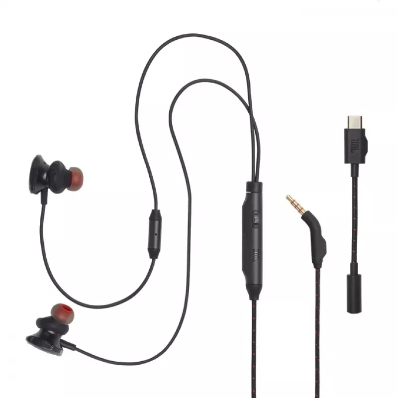 JBL JBLQTUM50CBLK austiņas/headset Vadu Ievietojamās Spēlēm Melns